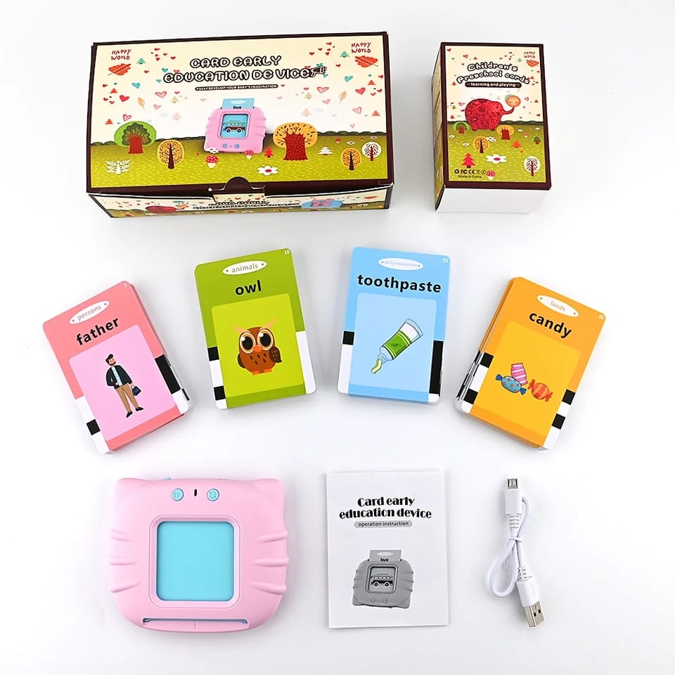 Audible Flash Cards Baby Reading Machine – Montessori Early Learning Toy