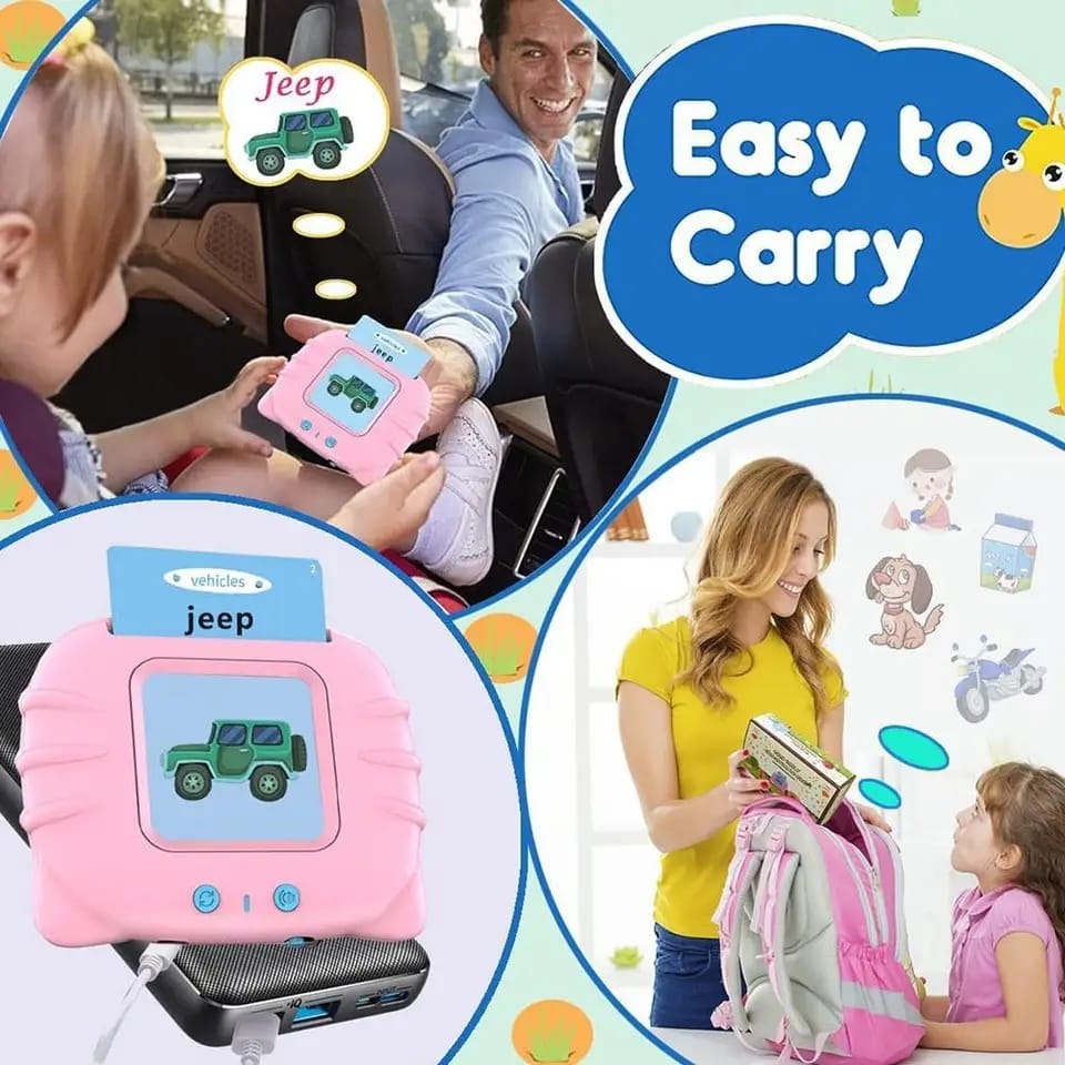 Audible Flash Cards Baby Reading Machine – Montessori Early Learning Toy