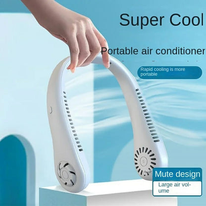 Mini Hanging Neck Fan – 3 Speed USB Rechargeable Portable Cooling Fan