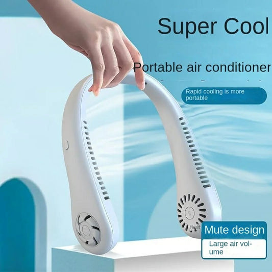 Mini Hanging Neck Fan – 3 Speed USB Rechargeable Portable Cooling Fan