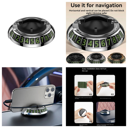 2 in 1 Dashboard Car Phone Holder with Navigation Bracket - 360° Rotation Phone Bracket For Car Use