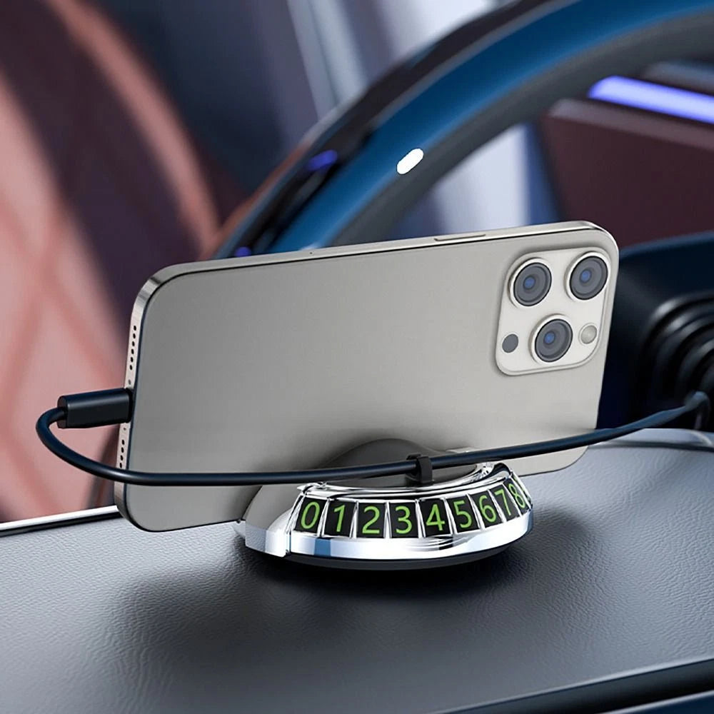 2 in 1 Dashboard Car Phone Holder with Navigation Bracket - 360° Rotation Phone Bracket For Car Use