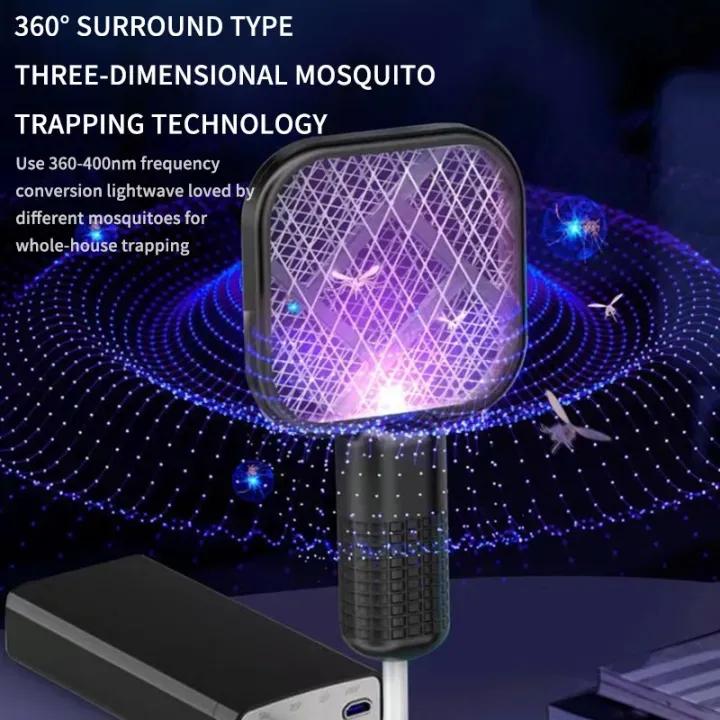 Mini USB Rechargeable Mosquito Racket – Portable Electric Bug Zapper & Fly Swatter