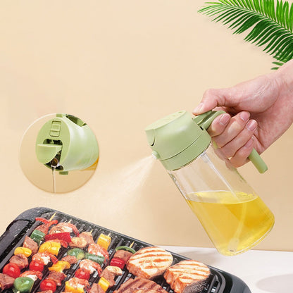 2 in 1 Oil Sprayer Bottle – 470ML Kitchen Cooking & BBQ Tool