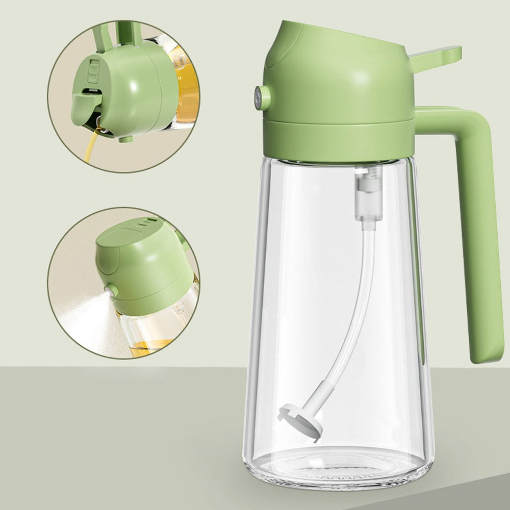 2 in 1 Oil Sprayer Bottle – 470ML Kitchen Cooking & BBQ Tool