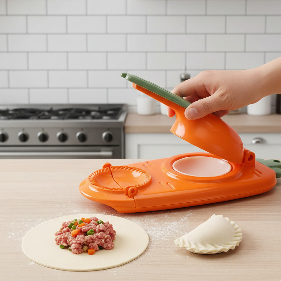 New Design 2-in-1 Dumpling Maker | China Made Easy Dumpling Press & Wrapper Cutter