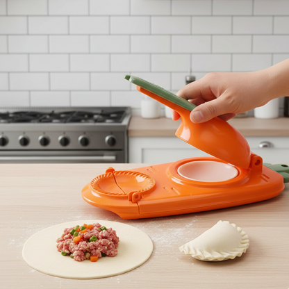 New Design 2-in-1 Dumpling Maker | China Made Easy Dumpling Press & Wrapper Cutter