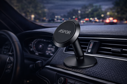 Aluminum Alloy Magnetic Car Phone Holder 360° Rotation