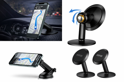 Aluminum Alloy Magnetic Car Phone Holder 360° Rotation