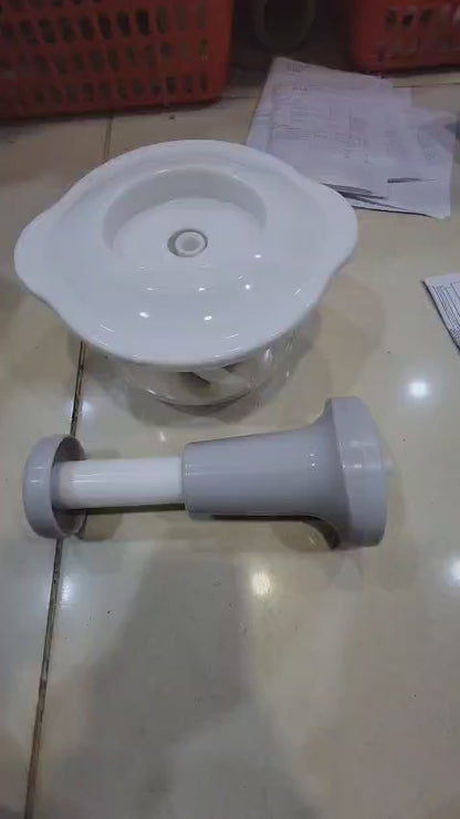 1.5L Manual Food Chopper – Hand Press Vegetable & Fruit Cutter